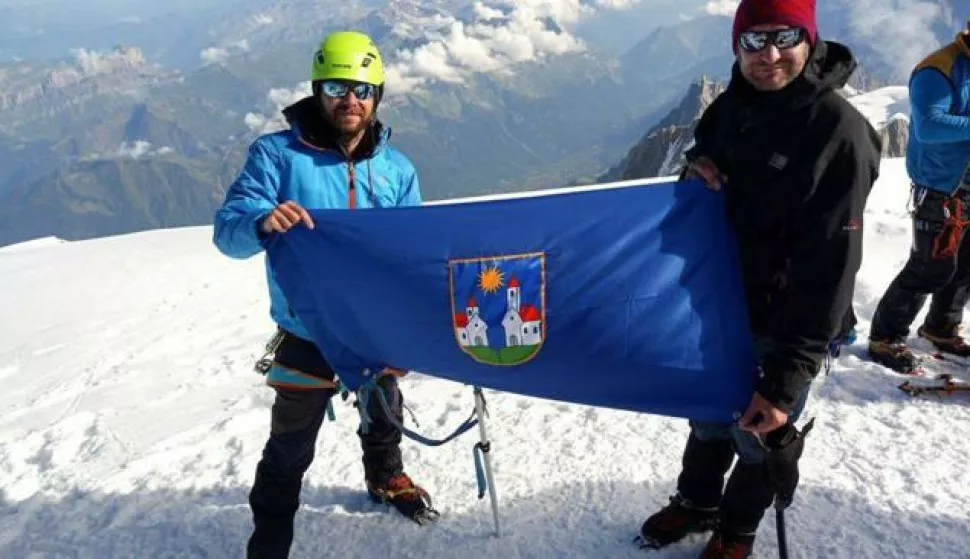 Zastava Našica na Mont Blancua