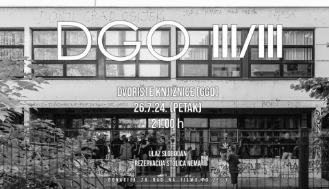 Prikazivanje filma Hrvoja Petrovića "DGO III/III" u dvori&scaron;tu GISKO-a