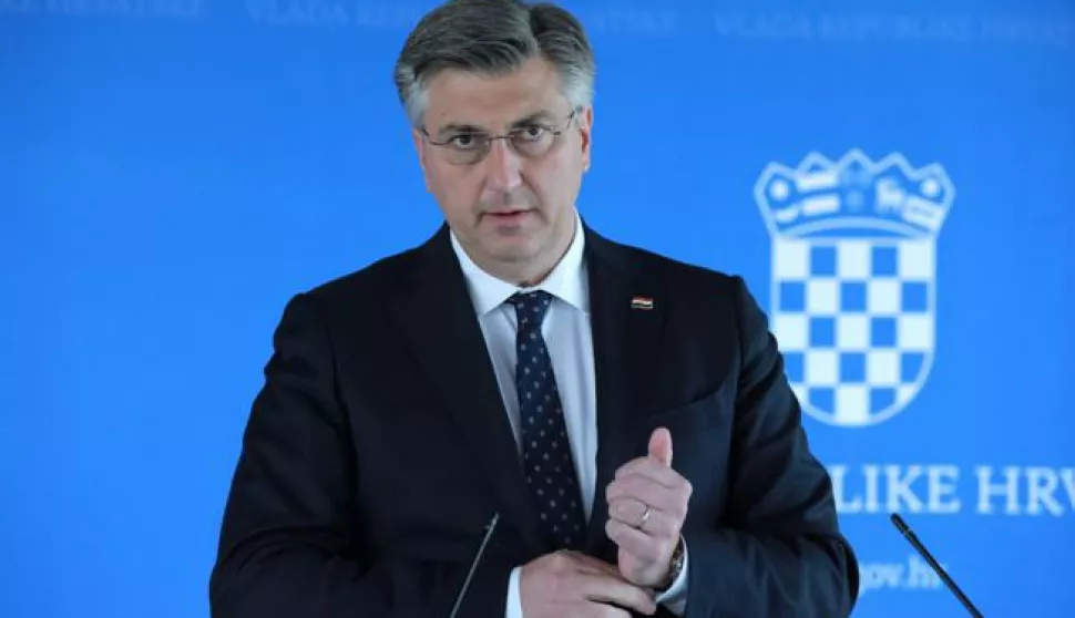 Zagreb, 20.05.2021. - Sjednica Vlade RH.Na slici Andrej Plenković daje izjavu nakon sjednice Vlade.foto HINA/Tomislav Pavlek/tp