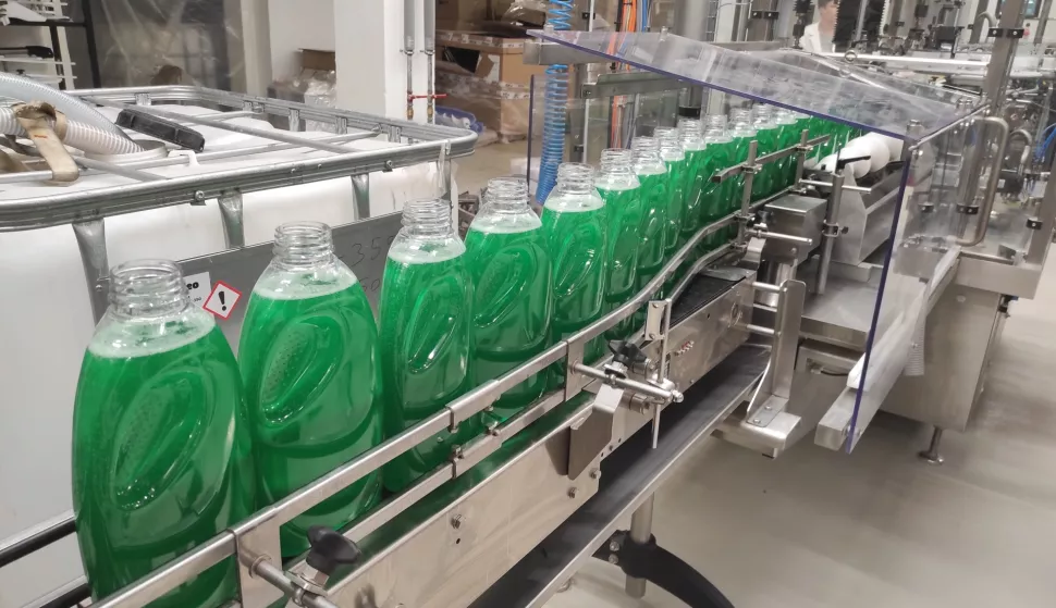 saponia, faks, linija za punjenje tekućih deterdženata, lipanj 2023.