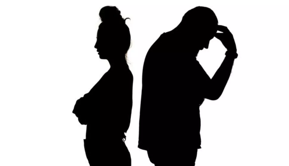 17.03.2016., Zagreb - Siluete zene i muskarca u interakciji. Photo: Davor Puklavec/PIXSELL