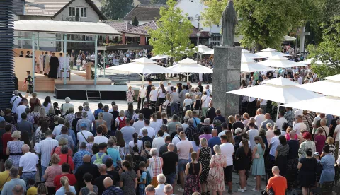 Aljma&scaron;, 15. 08. 2024., Sveti&scaron;te Aljma&scaron;, Velika Gospa, Aljma&scaron;, Gospa od Aljma&scaron;a, gospa, detalji, totali, ilustracijeSNIMIO BRUNO JOBST