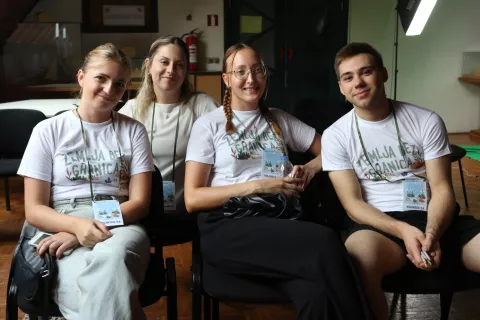 Osijek, 27. 08. 2024, Tvrđa, dvori&scaron;te Kazamata, Ekonomska &scaron;kola, Stara pekara, Dom tehnike, Trg Vatroslava Lisinksog, Zemlja bez granica, radionice, sportsak parlaonica...Volonteri.snimio GOJKO MITIĆ