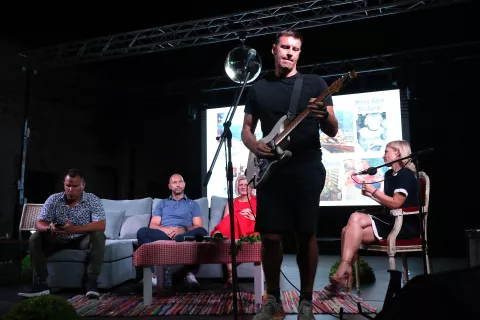 Osijek, 27. 08. 2024, Tvrđa, dvori&scaron;te Kazamata, Ekonomska &scaron;kola, Stara pekara, Dom tehnike, Trg Vatroslava Lisinksog, Zemlja bez granica, radionice, sportsak parlaonica...Ivica Kosterlić.snimio GOJKO MITIĆ