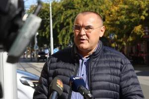 Osijek, 30. 09. 2024, Ispred zgrade Županijske skup&scaron;tine, press, direktor GPP-a, Goran Pajnić, najava radova u Županijskoj ulici.snimio GOJKO MITIĆ