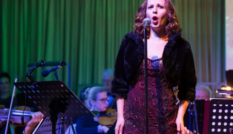 22.12.2017., Hotel Valamar Lacroma, Dubrovnik - Dubrovacki bozicni koncert u hotelu Valamar Lacroma. Nastupili su Dubrovacki simfonijski orkestar, dirigenti Marc Tardue i Djelo Jusic, solisti Djani Stipanicev, Stijepo Gledj Markos, Marija Kuhar Sosa i Maja Grgic, klape Ragusa, Subrenum i Kase te Dapal band."nPhoto: Grgo Jelavic/PIXSELL 