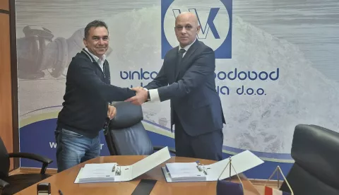 Goran Elez (lijevo) i Mario Kom&scaron;ićfoto: VVK