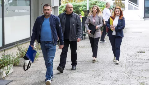 Zagreb, 28.10.2024. - Nakon &scaron;to je Sindikat Zajedno urudžbirao najavu &scaron;trajka, održao je drugi sastanak u postupku mirenja predstavnika Sindikata Zajedno i predstavnika Vlade RH. U slučaju neuspje&scaron;nog mirenja, Sindikat Zajedno će organizirati &scaron;trajk u većini zdravstvenih ustanova u Hrvatskoj.Na fotografiji Krunoslav Ku&scaron;ec, Vladimir Marku&scaron;.foto HINA/ Edvard &Scaron;U&Scaron;AK/ es