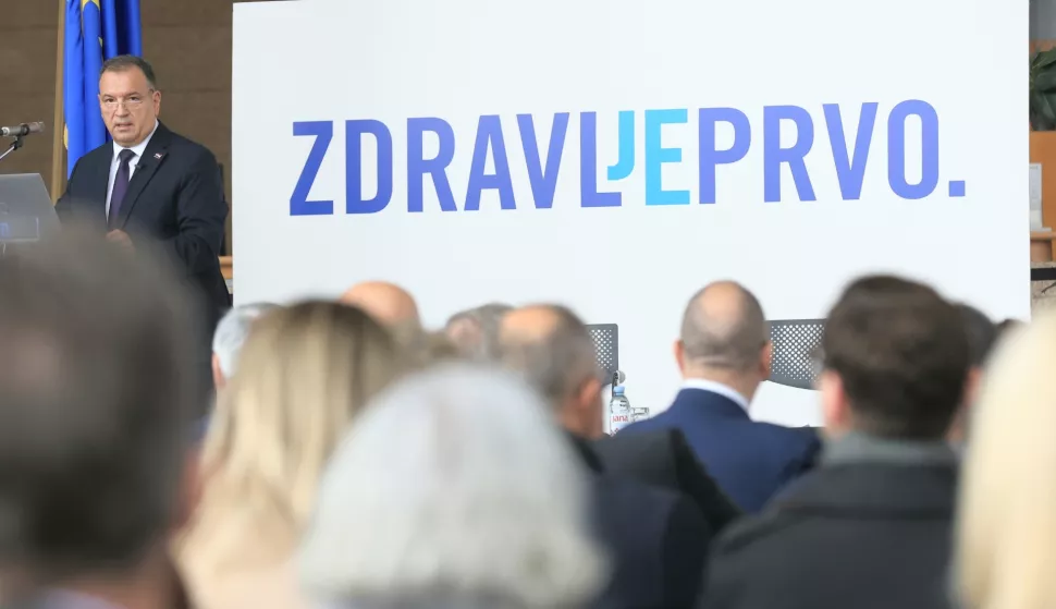 Zagreb.11.11.2024.Ministarstvo zdravstva predstavilo je model organizacije preventivnih zdravstvenih pregleda.Na slici Vili Beroš.foto HINA/ Tomislav Pavlek/ tp