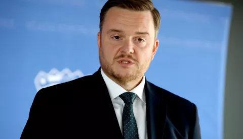 Zagreb, 31.10.2024. - Na fotografiji Marko Primorac daje izjavu za medije poslije zavr&scaron;etka 36. sjednice Vlade. foto HINA /Zvonimir KUHTIĆ/ kuzo