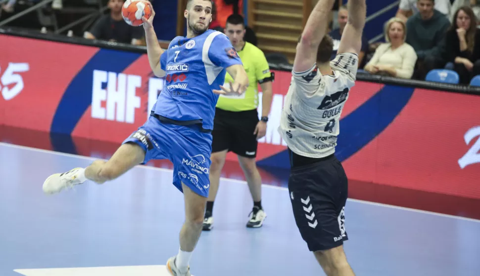 Sesvete, 19.11.2024. - Utakmica 5. kola Europske lige rukometaša: Sesvete - Flensburg. Na fotografiji Patrik Hršak. foto HINA/ Lana SLIVAR DOMINIĆ/ lsd