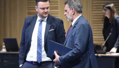 Zagreb, 12.12.2024. Redovita sjednica Vlade RH. Na fotografiji Marko Primorac, Radovan Fuchs.foto HINA/ Admir BULJUBA&Scaron;IĆ/ abu