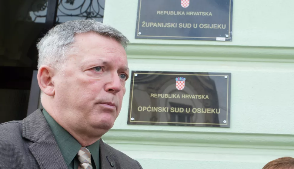 27.03.2019., Osijek - Na Opcinskom sudu odgodjeno je rociste za drugu optuznicu podignutu protiv Zdravka Mamica i jos sestorice okrivljenika. Miroslav Rozac, glasnogovornik suda. rPhoto: Dubravka Petric/PIXSELL
