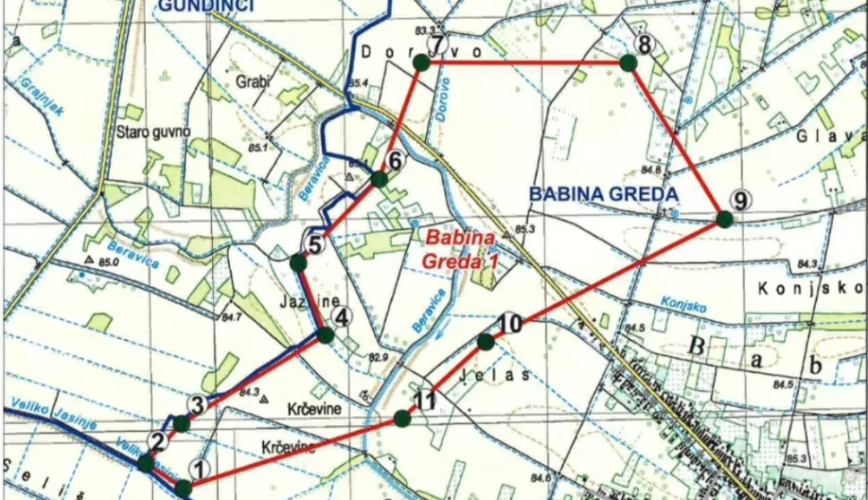 Karta utvrđenog geotermalnog polja foto: Ministarstvo gospodarstva