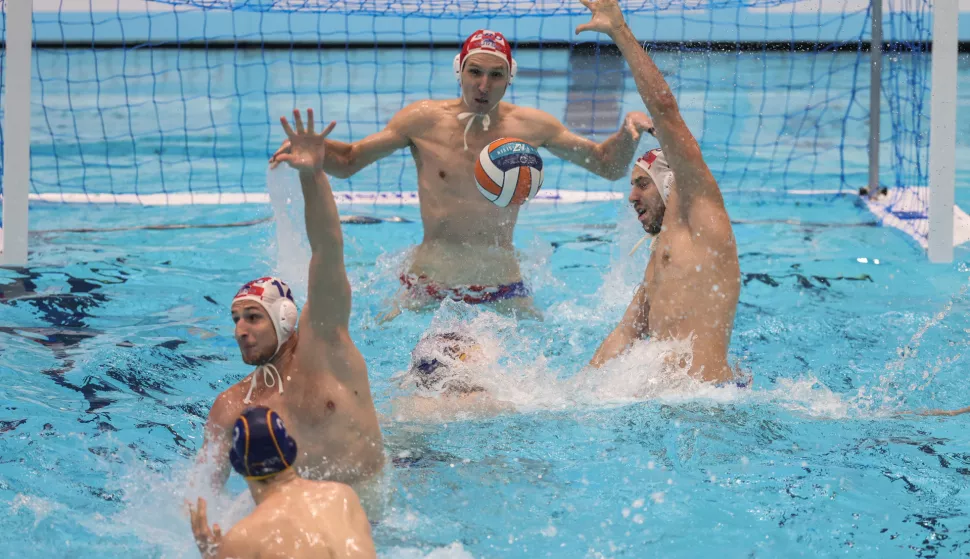 Zagreb, 16.01.2024 - Finalna utakmica na Europskom prvenstvu u vaterpolu, Hrvatska - Španjolska. Na slici Marko Bijač.foto HINA/ Damir SENČAR/ ds