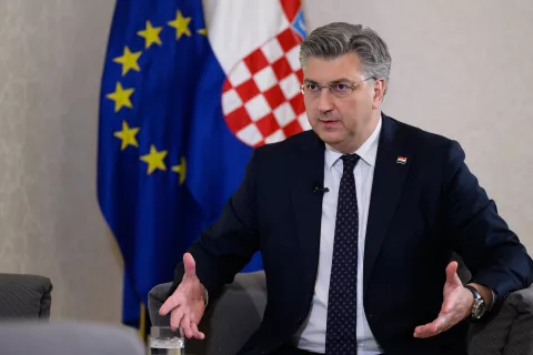 06.04.2023., Zagreb - Andrej Plenkovic, Predsjednik Vlade Republike Hrvatske. Photo: Davor Puklavec/PIXSELL
