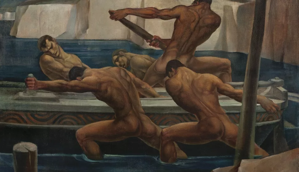 Jozo Kljaković Ribari (Uskoci), oko 1920./ulje na platnu,