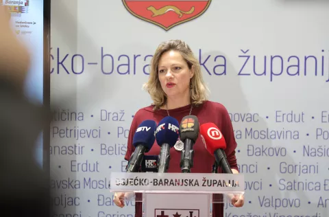 Osijek, 29. 01. 2025., Trg A. Starčevića 2, OBŽ, turizam, rezultati turizma u OBŽ u 2024, Ivana Jurić - direktorica TZ OBŽSNIMIO BRUNO JOBST