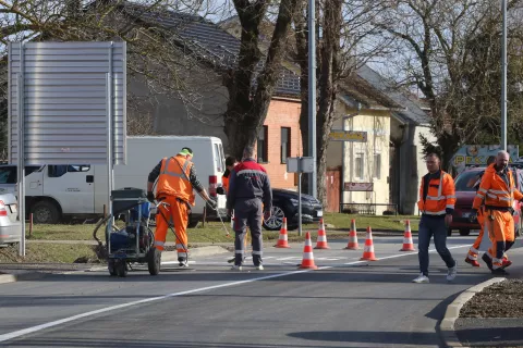 Josipovac, 29. 01. 2025, Radić na novom kružnom toku u Josipovcu, Osječka i Bzivačka.snimio GOJKO MITIĆ