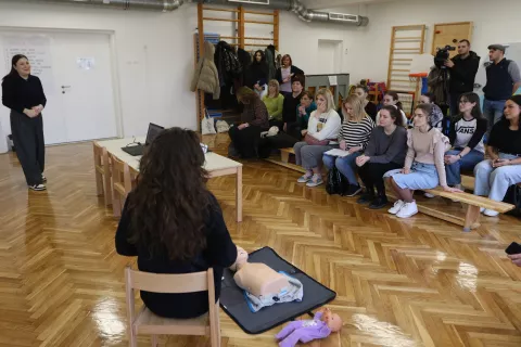 Osijek, 30. 01. 2025, DV Latica, Edukacija, Čuvari malih srca.snimio GOJKO MITIĆ