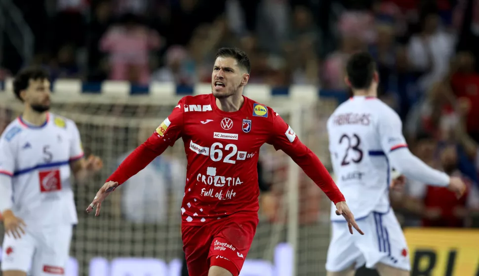 Zagreb, 30.01.2025. - Polufinalni susret Svjetskog prvenstva rukometaša: Hrvatska - Francuska. Na fotografiji Marin Jelinić. foto HINA/ Daniel KASAP/ dk