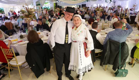 Osijek, 01. 02. 2025., Dvorana Kristal, Šokačka grana, zabava, 20 godina, obilježavanje, tamburaškic sastav SalašSNIMIO BRUNO JOBST