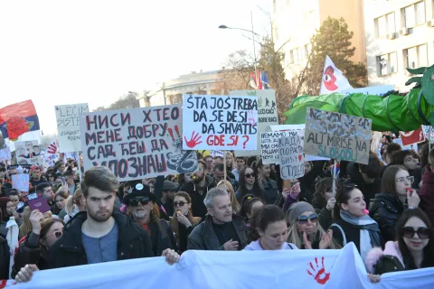01, February, 2025, Novi Sad - Students are blocking three bridges in Novi Sad today, marking three months since the collapse of the overhang at the railway station in that city, and the blockade of the Varadin Bridge, the Freedom Bridge and the Zezelj Bridge began at 3 p.m. Photo: R.Z./ATAImages01, februar, 2025, Novi Sad - Studenti danas blokiraju tri mosta u Novom Sadu, povodom tri meseca od pada nadstresnice na Zeleznickoj stanici u tom gradu, a blokada Varadinskog mosta, Mosta slobode i Zezeljevog mosta pocela je u 15 casova. Photo: R.Z./ATAImages Photo: R.Z./ATAImages/PIXSELL