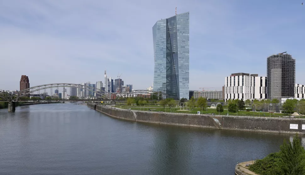 epa10607986 A view of European Central Bank (ECB) in Frankfurt am Main, Germany, 04 May 2023. The ECB Governing Council will hold a monetary policy meeting on 04 May during which they are expected to raise interest rates this year in order to face inflation. EPA/RONALD WITTEK