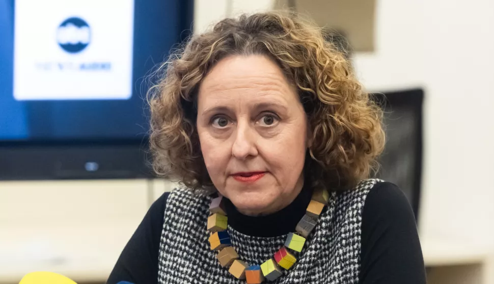 Zagreb, 23.01.2025. - Nakon objave Američke akademije filmske umjetnosti i znanosti o nominaciji kratkometražnog igranog filma Neboj&scaron;e Slijepčevića Čovjek koji nije mogao &scaron;utjeti, ekipa filma organizirala je druženje s novinarima.Na fotografiji Nina Obuljen Koržinek.foto HINA/ Edvard &Scaron;U&Scaron;AK/ es