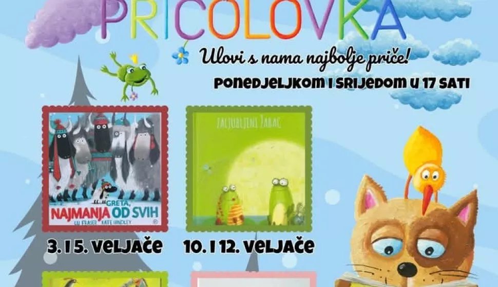 ĐAKOVO - Gradska knjižnica i čitaonica Đakovo i tijekom veljače nastavlja sa svojim tradicionalnim i među djecom dobro prihvaćenim programom pod nazivom "Pričolovka - Ulovi s nama najbolje priče!"2025.