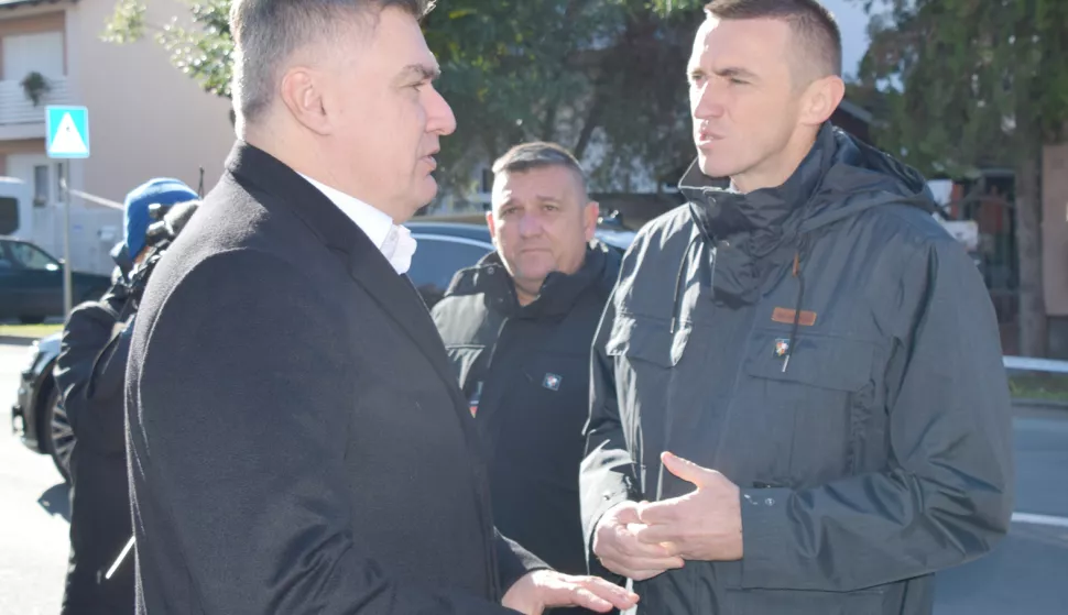 Vukovar, 18.11.2023. Dan sjećanja na žrtvu Vukovara i Škabrnje,Na slici Zoran Milanović, predsjednik RH i Ivan Penava gradonačelnik Vukovara