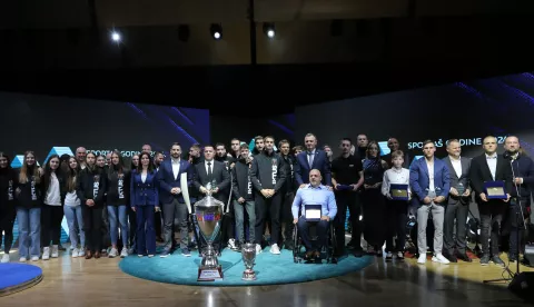 Osijek, 04. 02. 2025, Kulturni centar Osijek, Koncertna dvorana Franjo Krežma. 67. izbor najuspješnijih sportaša i sportskih koletiva grada Osijeka i OBŽ Sportaš godine 2024. snimio GOJKO MITIĆ