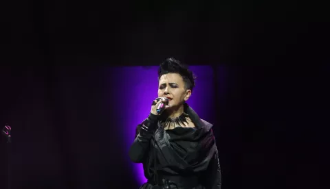 23, November, 2024, Belgrade - Amira Medunjanin, a world-renowned artist who became famous for her performances of sevdalinka and traditional songs from our region, held a concert at the Blue Hall of the Sava Center, organized by the Long Play promotion company. Amira Medunjanin. Photo: F.S./ATAImages23, novembar, 2024, Beograd - Amira Medunjanin, svetski priznata umetnica koja se proslavila izvodjenjima sevdalinki i tradicionala sa nasih prostora, odrzale je koncert u Plavoj dvorani Sava Centra, u organizaciji promoterske kuce Long Play. Photo: F.S./ATAImages Photo: F.S./ATAImages/PIXSELL