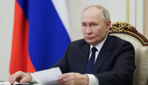 epa11879188 Russian President Vladimir Putin holds a meeting of the Council for Science and Education via videoconference at the Kremlin in Moscow, Russia, 06 February 2025. EPA/GAVRIIL GRIGOROV/SPUTNIK/KREMLIN/POOL MANDATORY CREDIT