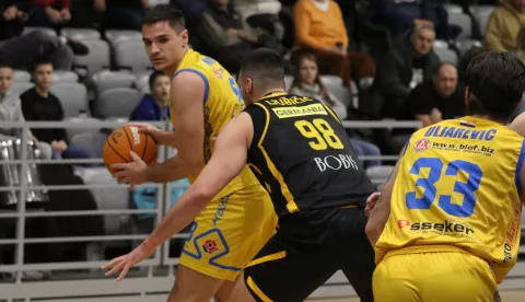 Osijek, 07. 02. 2025, SD Gradski vrt. košarka, Vrijednosnice Osijek - Split, Premijer liga.snimio GOJKO MITIĆ
