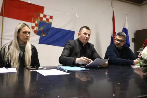 Osijek, 08. 02. 2025, Vijenac lipa 36, Skupština Kuprešaka Slavonije i Baranje. Predsjednik Marin Rebrina u sredini.snimio GOJKO MITIĆ