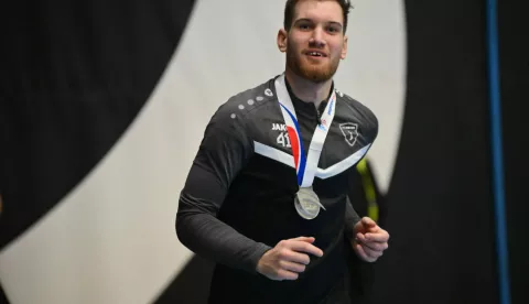 Tin Lučin sa srebrnom medaljom 
