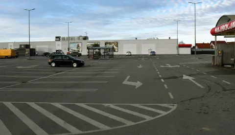 Slavonski Brod, 31.01.2025 - Bojkot trgovina u Slavonskom Brodu. Trgova?ki centri Kaufland, Eurospin i Spar. foto HINA/ ik