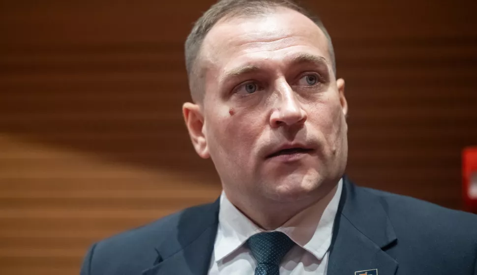 Zagreb, 11.02.2025. - Glasanje u Hrvatskom saboru za potvrdu novog ministra poljoprivrede Davida Vlajčića.Na fotografiji David Vlajčić.foto HINA/ Edvard ŠUŠAK/ es