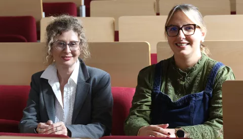 Osijek, 30. 09. 2024, Filozofski fakultet Osijek, FFOS, hrvatski jezik za strance. Profesorica Biljana Oklopčić i prof. Ana Mikić Čolić.snimio GOJKO MITIĆ