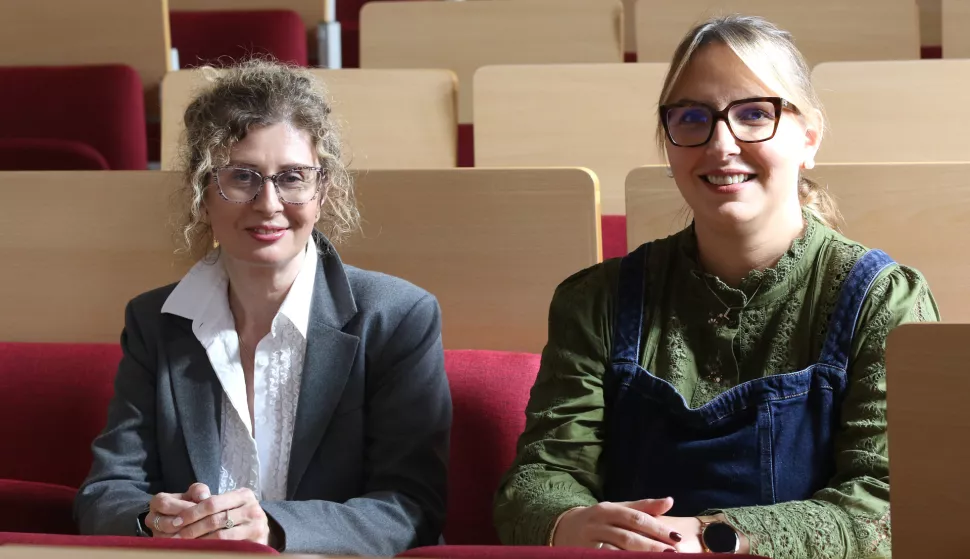 Osijek, 30. 09. 2024, Filozofski fakultet Osijek, FFOS, hrvatski jezik za strance. Profesorica Biljana Oklopčić i prof. Ana Mikić Čolić.snimio GOJKO MITIĆ
