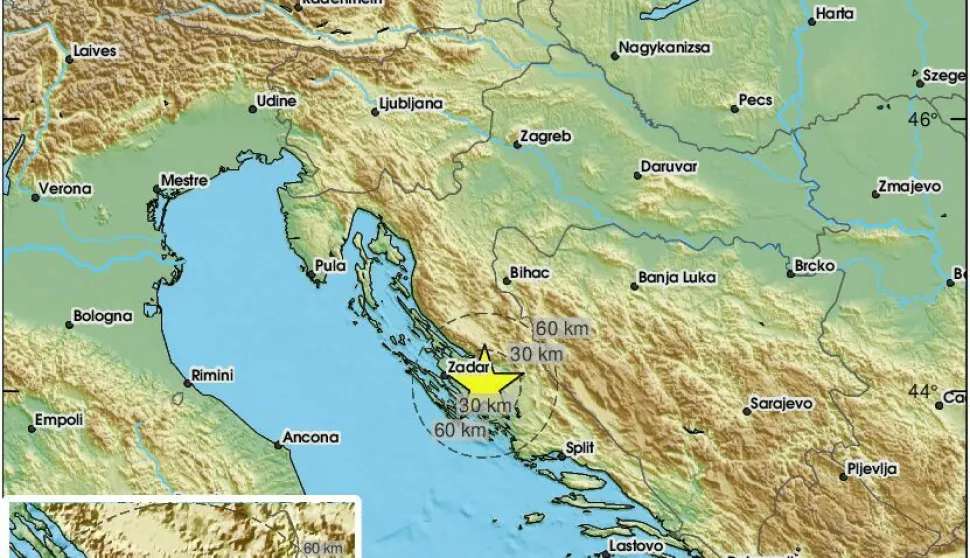 zadar potres