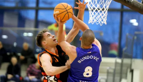 Zagreb, 11.02.2025 - Četvrtfinalna utakmica Kupa Krešimir Ćosić za košarkaše: Cibona - Marsonia. Na fotografiji Filip Bundović.foto HINA/ Daniel KASAP/ dk