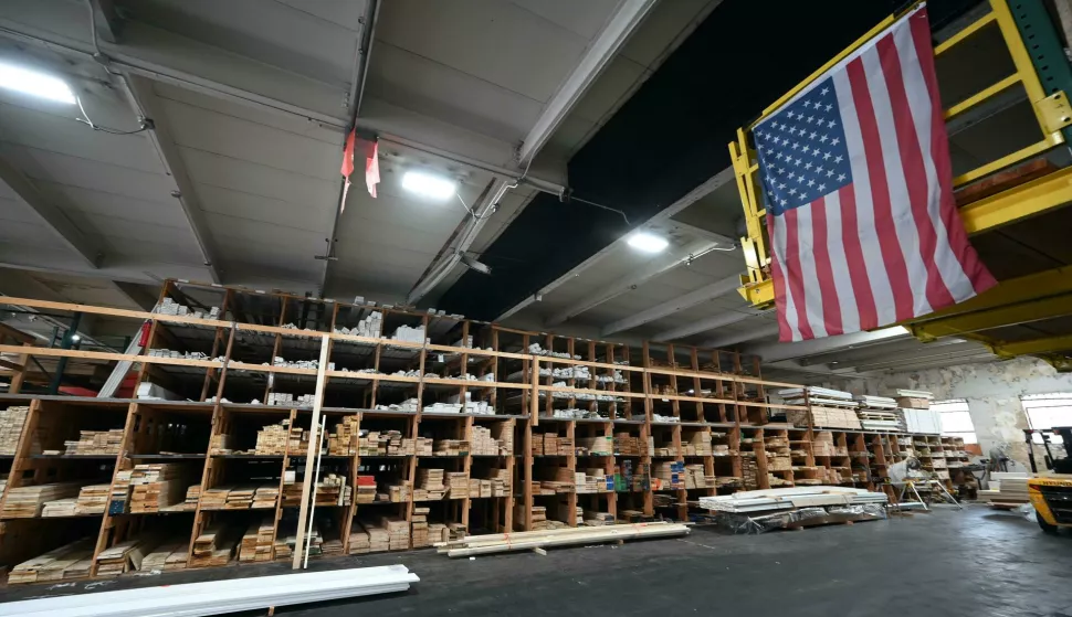 Pre-cut wood on display at lumber store New York, NY, February 3, 2025. President Trump imposed 25% tariff on imports from Mexico and Canada due to take effect after midnight on February 2, but was reminded levies as both countries committed to enforcing control at their borders; Mexico agreed to send 10,00 troops and Canada invest $1.3b at the shared crossings. Canada is a supplier of lumber. (Photo by Anthony Behar/SipaUSA) Photo: Anthony Behar/SIPA USA