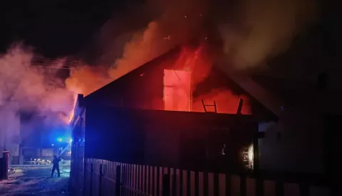 Požar kuće u Bickom Selu u Brodsko-posavskoj županiji