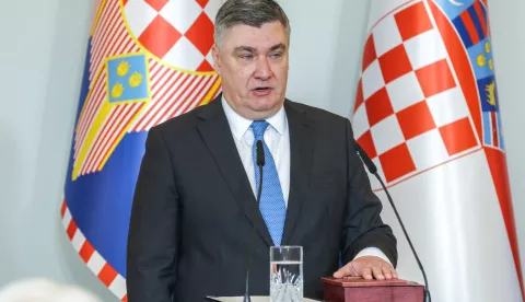 Zagreb, 18.02.2025 - Inauguracije predsjednika Republike Hrvatske Zorana Milanovića koji u utorak u Uredu predsjednika na Pantovčaku polože prisegu za svoj drugi petogodišnji mandat. Na fotografiji: Zoran Milanović.foto HINA/ POOL/ Lana SLIVAR DOMINIĆ/esfoto HINA/ POOL/ Lana SLIVAR DOMINIĆ/ es