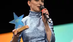 Lidija Kordic of Montenegro speaks after receiving the European Shooting Stars 2025 award at the 75th Berlinale International Film Festival in Berlin, Germany February 17, 2025. REUTERS/Annegret Hilse Photo: Annegret Hilse/REUTERS