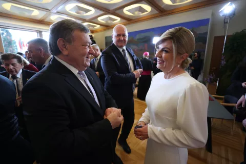  Inauguracija predsjednika Republike Hrvatske Zorana Milanovića koji u utorak u Uredu predsjednika na Pantovčaku polaže prisegu za svoj drugi petogodišnji mandat.foto HINA/ POOL/ Lana SLIVAR DOMINIĆ/ Damir SENČAR/ ds