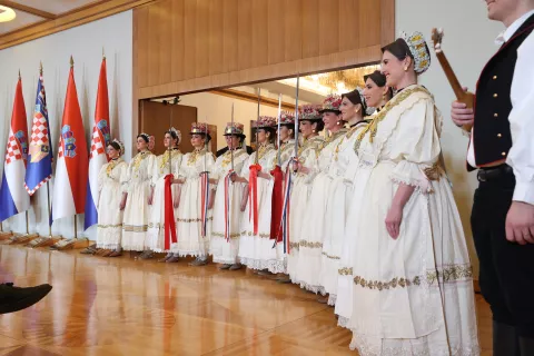  Inauguracija predsjednika Republike Hrvatske Zorana Milanovića koji u utorak u Uredu predsjednika na Pantovčaku polaže prisegu za svoj drugi petogodišnji mandat.foto HINA/ POOL/ Lana SLIVAR DOMINIĆ/ Damir SENČAR/ ds