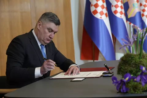 18.02.2025., Zagreb - Svecana inauguracija novoizabranog hrvatskog predsjednika Zorana Milanovica odrzana u Predsjednickim dvorima na Pantovcaku Photo: Lana Slivar Dominic/HINA/POOL/PIXSELL